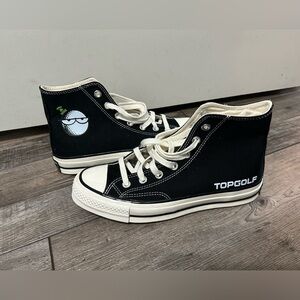 ⛳️ Top Golf Limited Edition Chuck Taylor Hi Top Converse Black & White